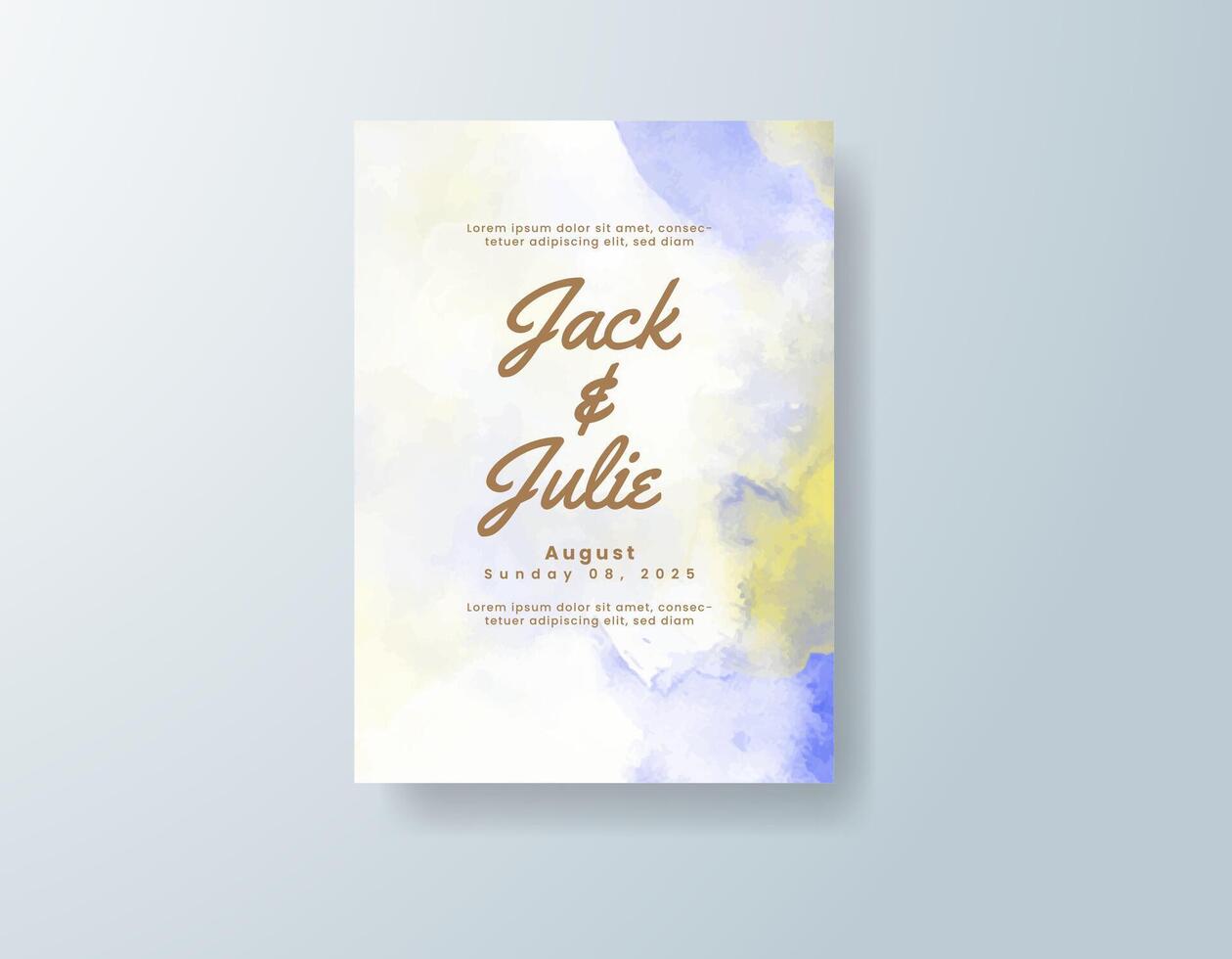 A serene wash of watercolor blue suggests a coastal celebration. vector
