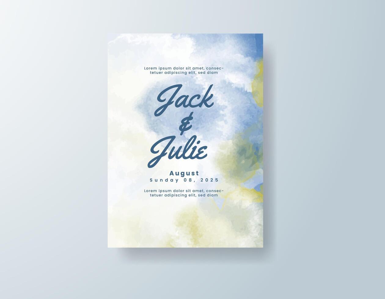 Subtle ombre watercolor background creates graceful depth. vector