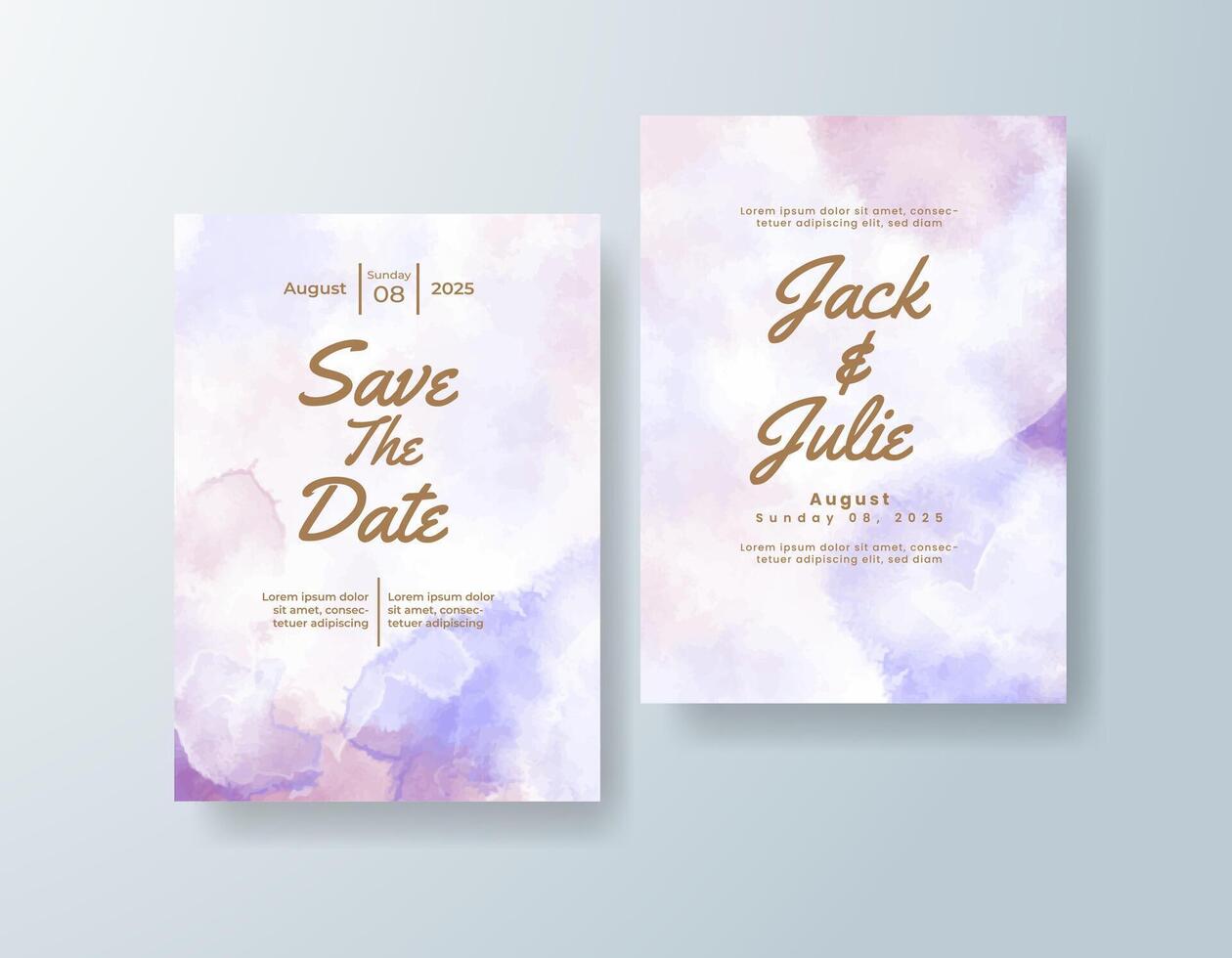Blush pink petals in watercolor add gentle charm to your wedding card. vector