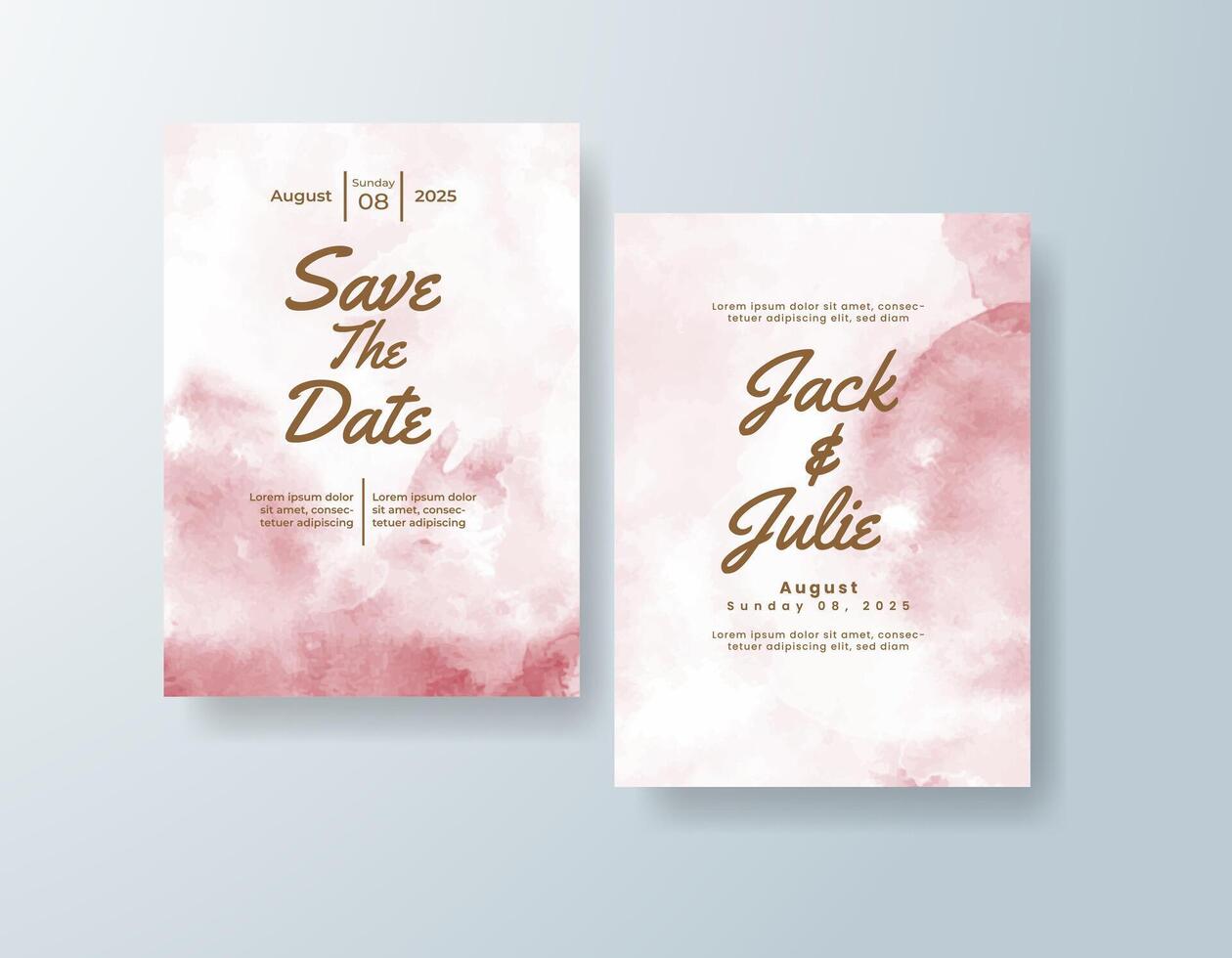 Modern watercolor thank you card in golden yellow tones with a spring theme vector