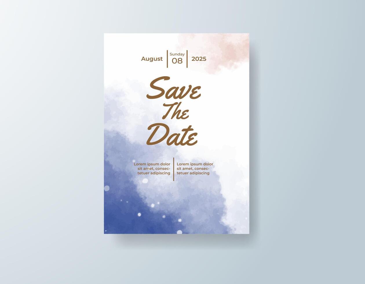 Refined watercolor menu card in burgundy tones with a vintage theme vector