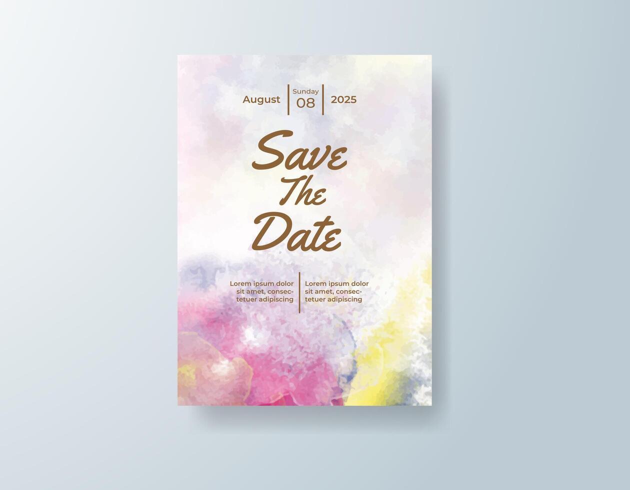 Dreamy watercolor announcement in mint green tones with a spring theme vector