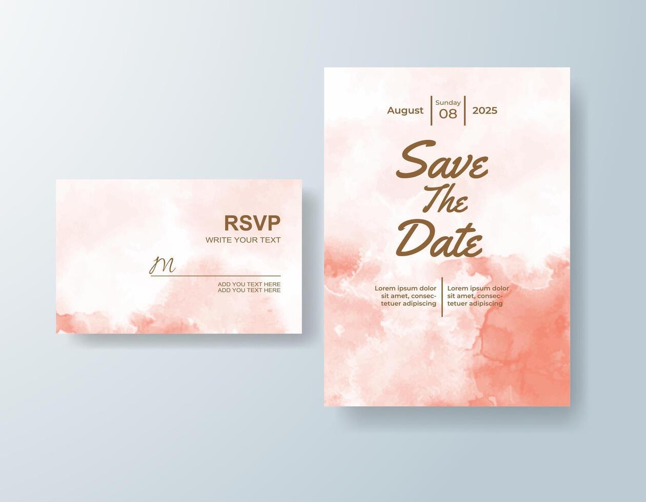 Delicate watercolor details card in lavender tones with a beach theme vector