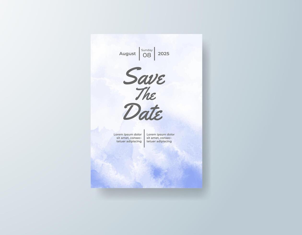 Subtle watercolor wedding suite in ivory tones with a spring theme vector
