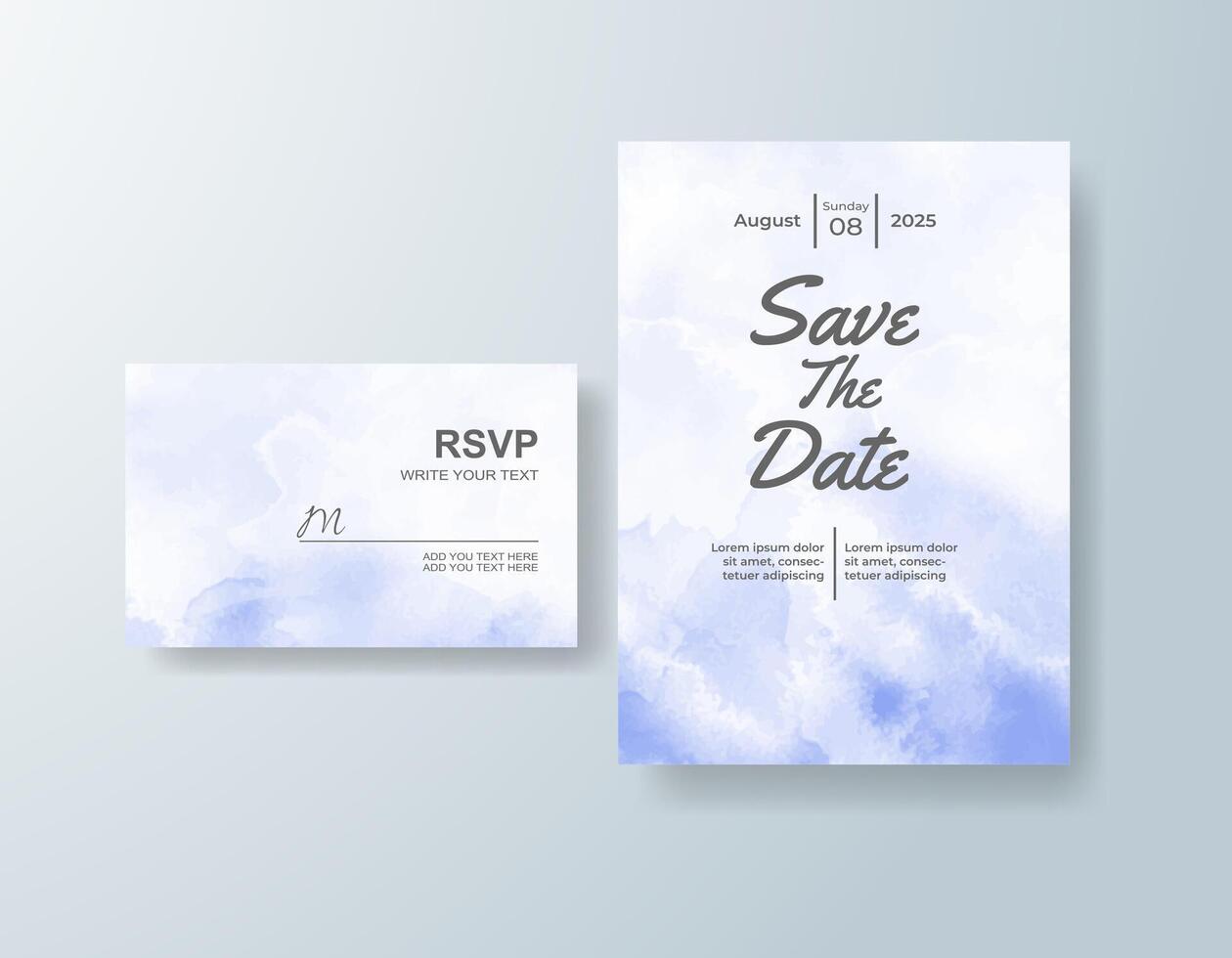 Modern watercolor announcement in terracotta tones with a rustic theme vector