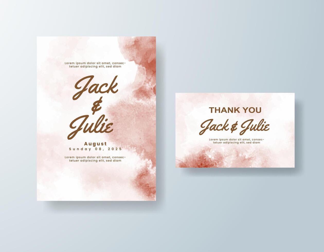 Whimsical watercolor menu card in navy blue tones with a modern theme vector