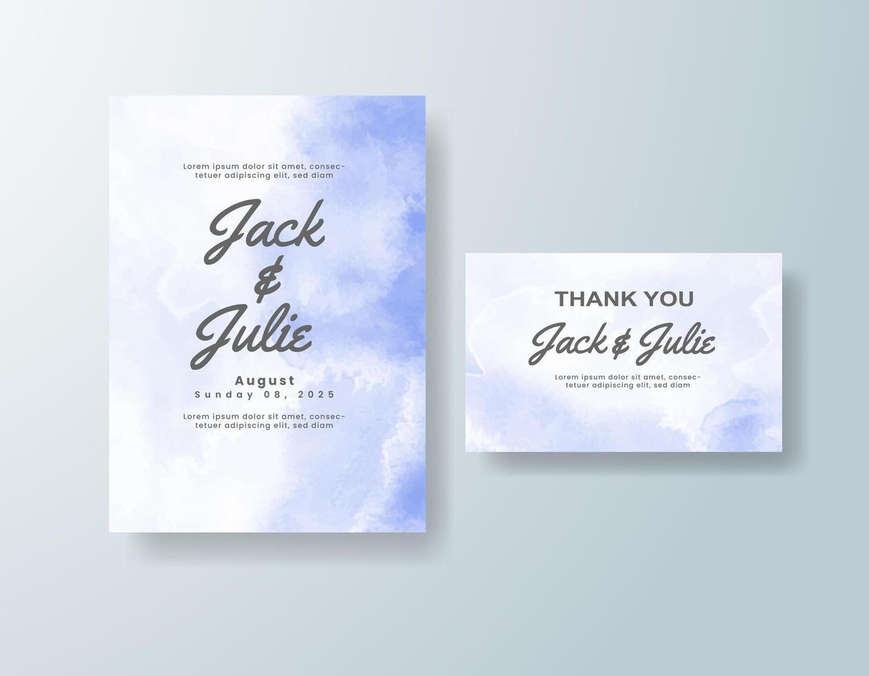 Subtle watercolor save-the-date in soft pink tones with a spring theme vector