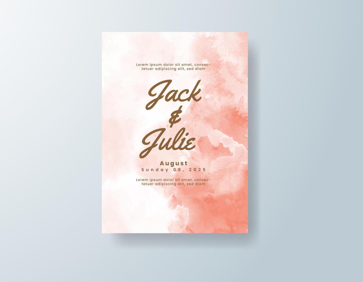 Delicate watercolor announcement in sky blue tones with a whimsical theme vector