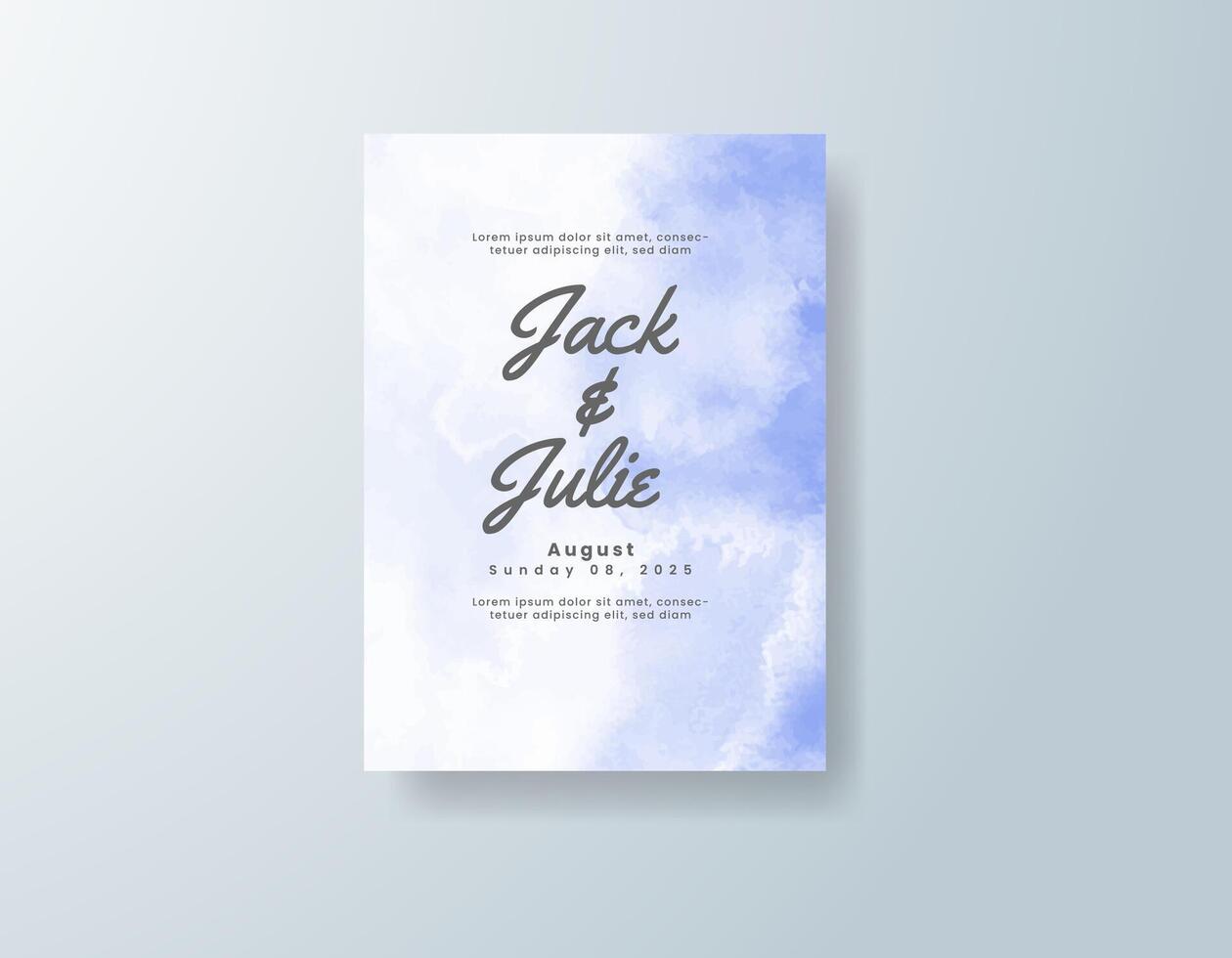 Ethereal watercolor save-the-date in coral tones with a rustic theme vector