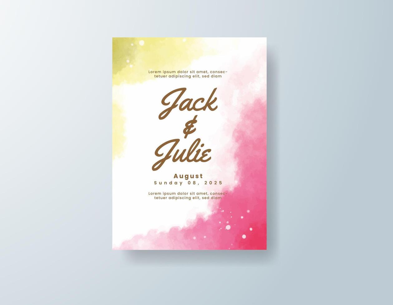 Sophisticated watercolor thank you card in burgundy tones with a rustic theme vector