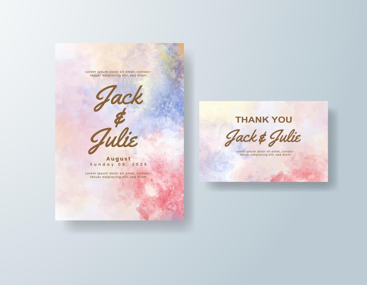 Subtle watercolor menu card in soft pink tones with a modern theme vector