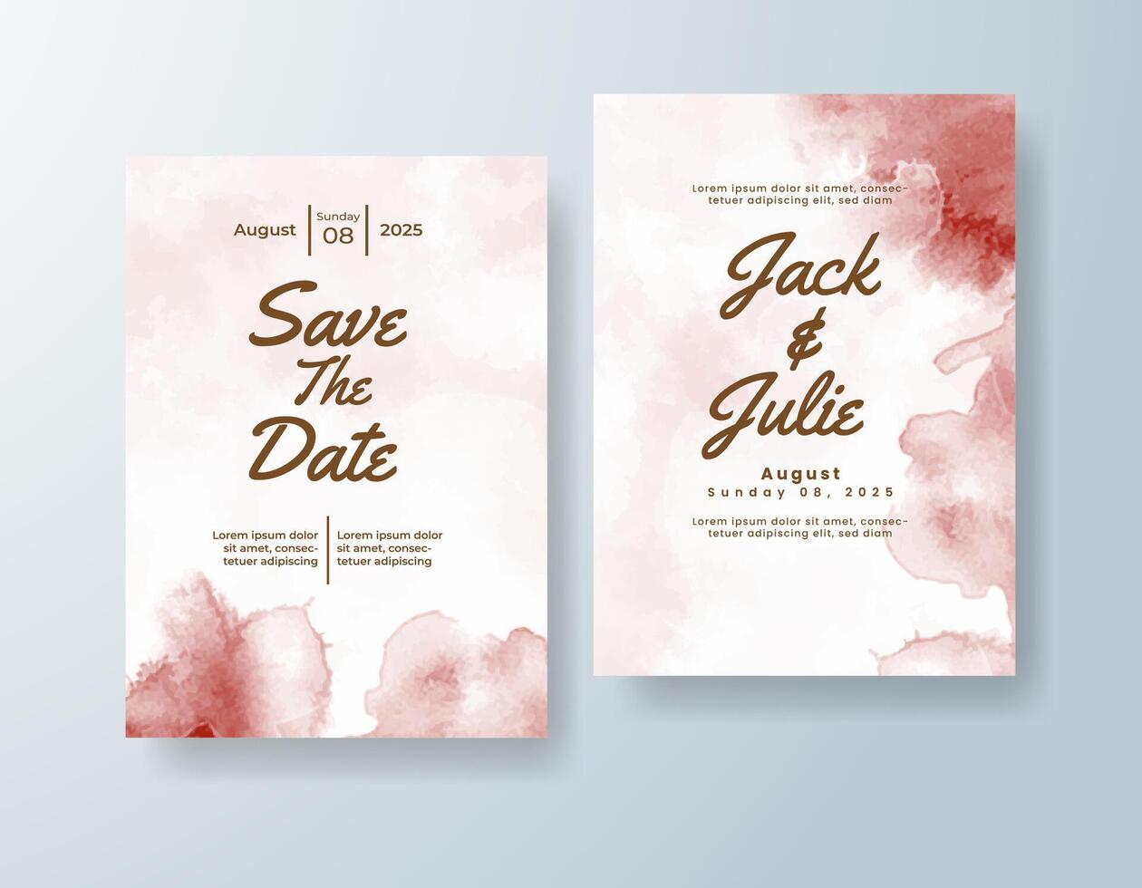 Elegant watercolor RSVP card in navy blue tones with a beach theme vector