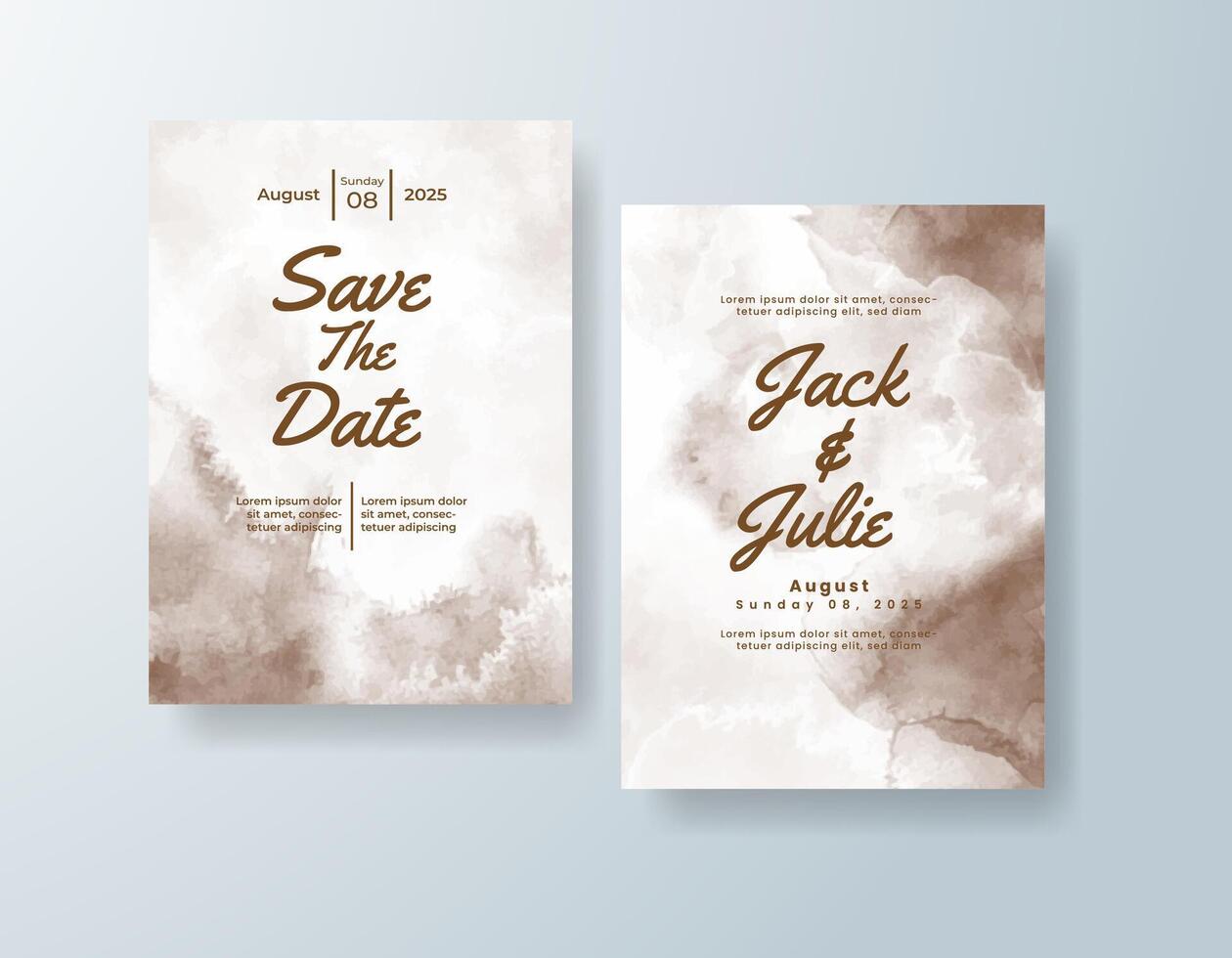 Dreamy watercolor RSVP card in sky blue tones with a floral theme vector