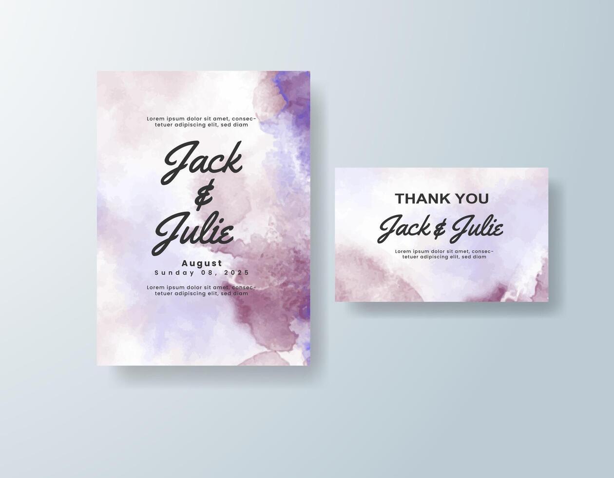 Dreamy watercolor save-the-date in soft pink tones with a rustic theme vector