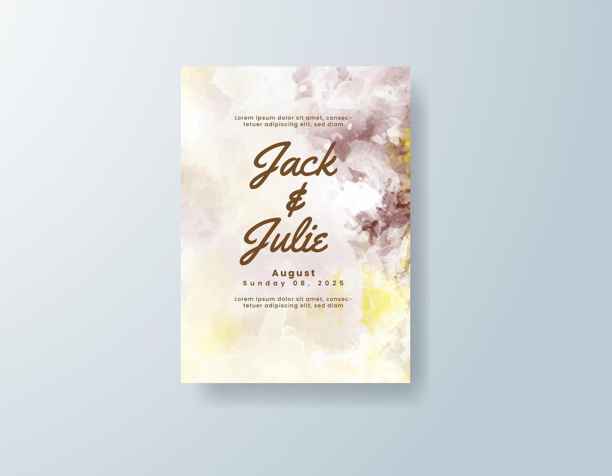 Whimsical watercolor details card in navy blue tones with a vintage theme vector