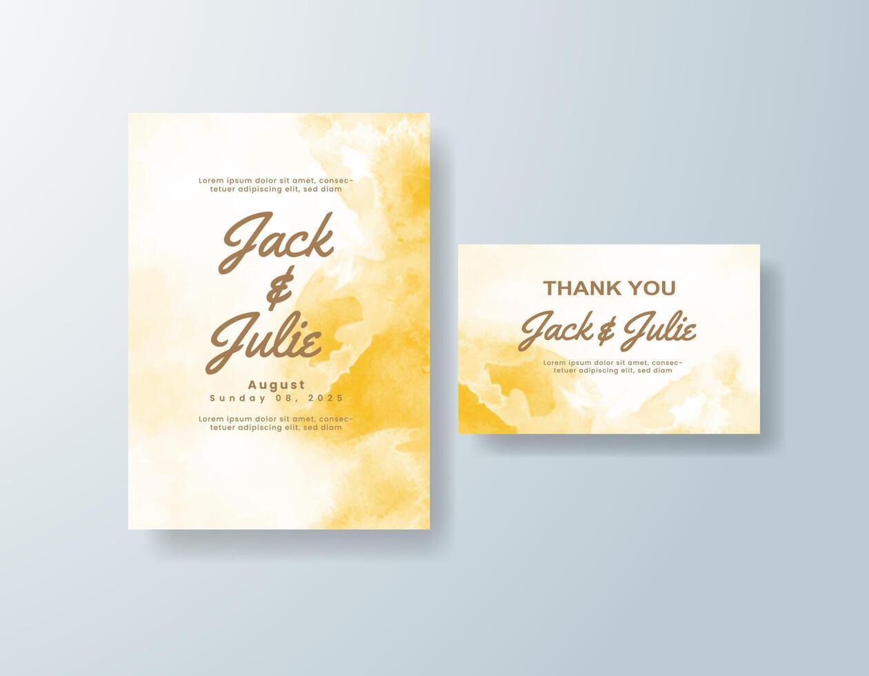 Artistic watercolor save-the-date in rose gold tones with a beach theme vector