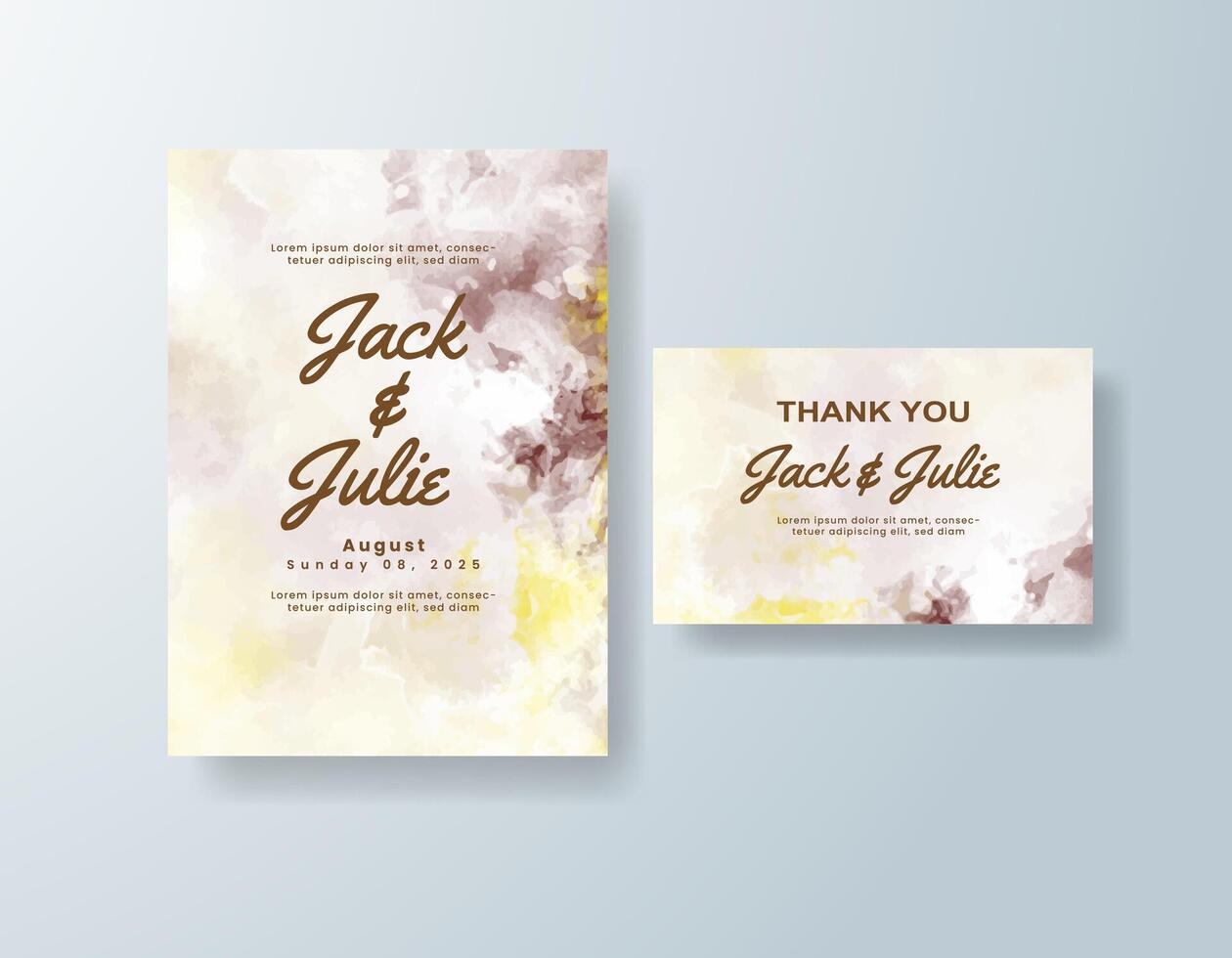 Hand-painted watercolor RSVP card in sage green tones with a beach theme vector