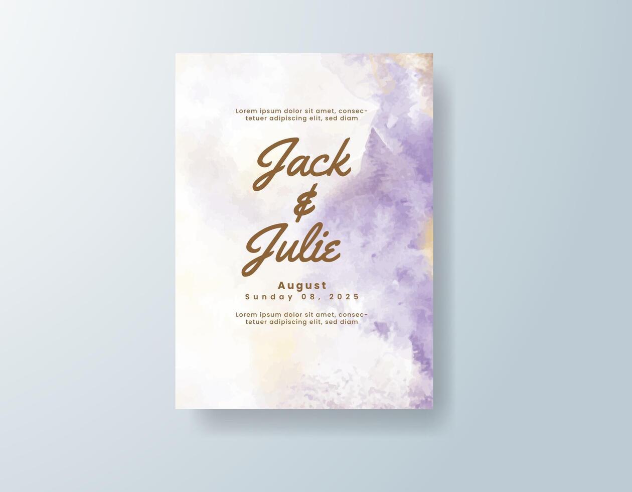 Graceful watercolor details card in soft pink tones with a whimsical theme vector