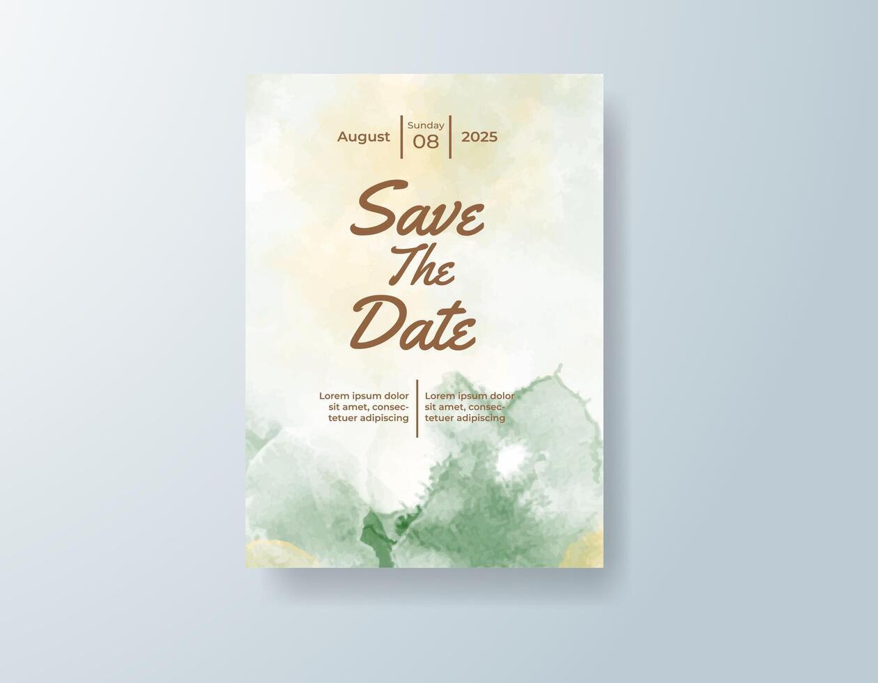 Custom watercolor stationery set in mauve tones with a garden theme vector