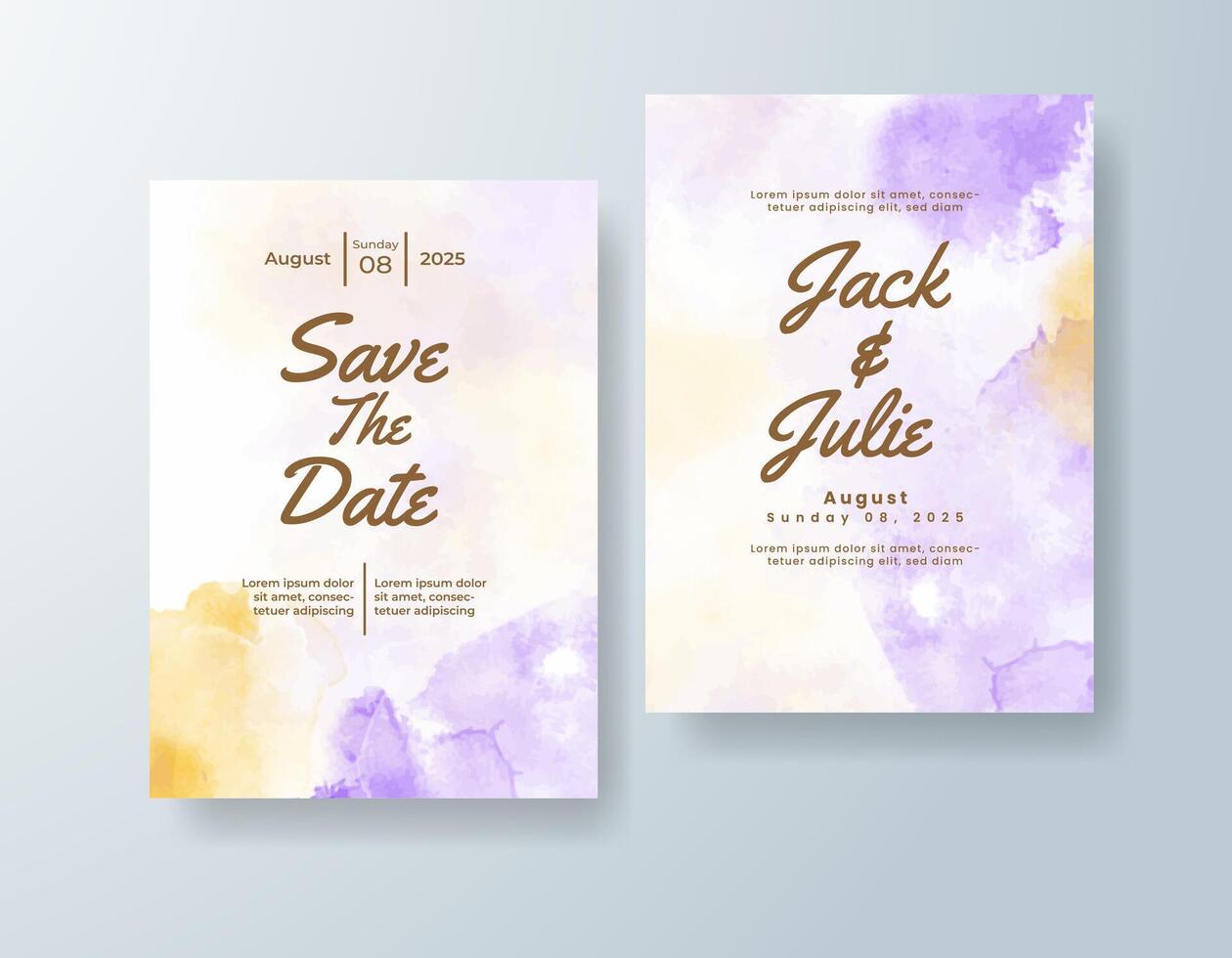 Hand-painted watercolor menu card in terracotta tones with a beach theme vector