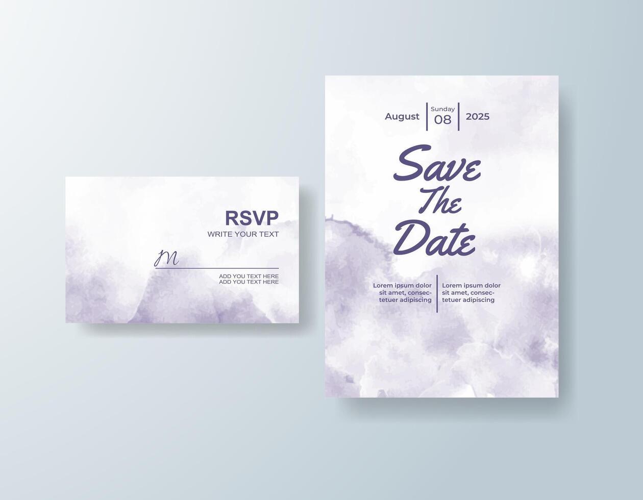 Graceful watercolor save-the-date in terracotta tones with a floral theme vector