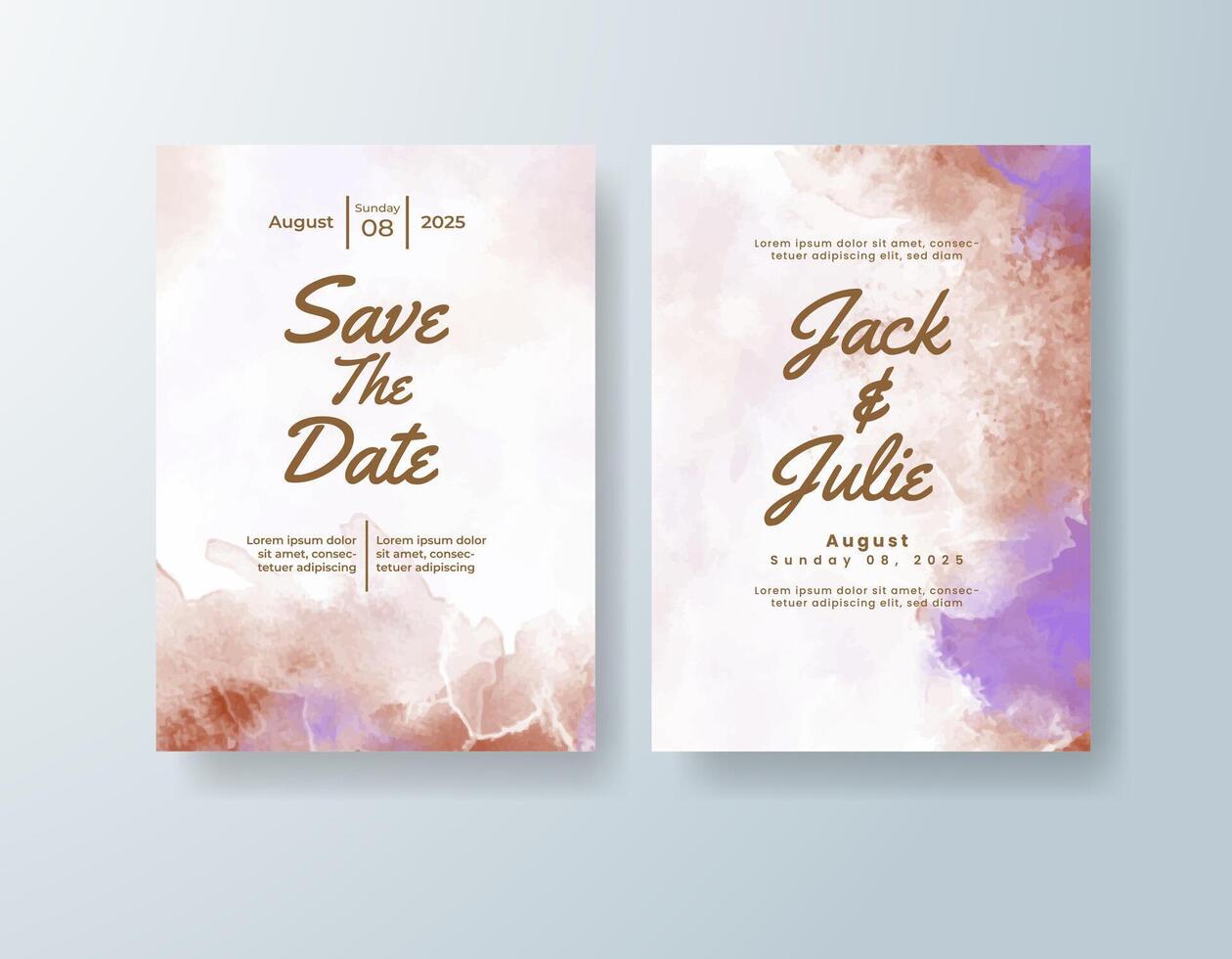 Handcrafted watercolor invitation in sage green tones with a vintage theme vector