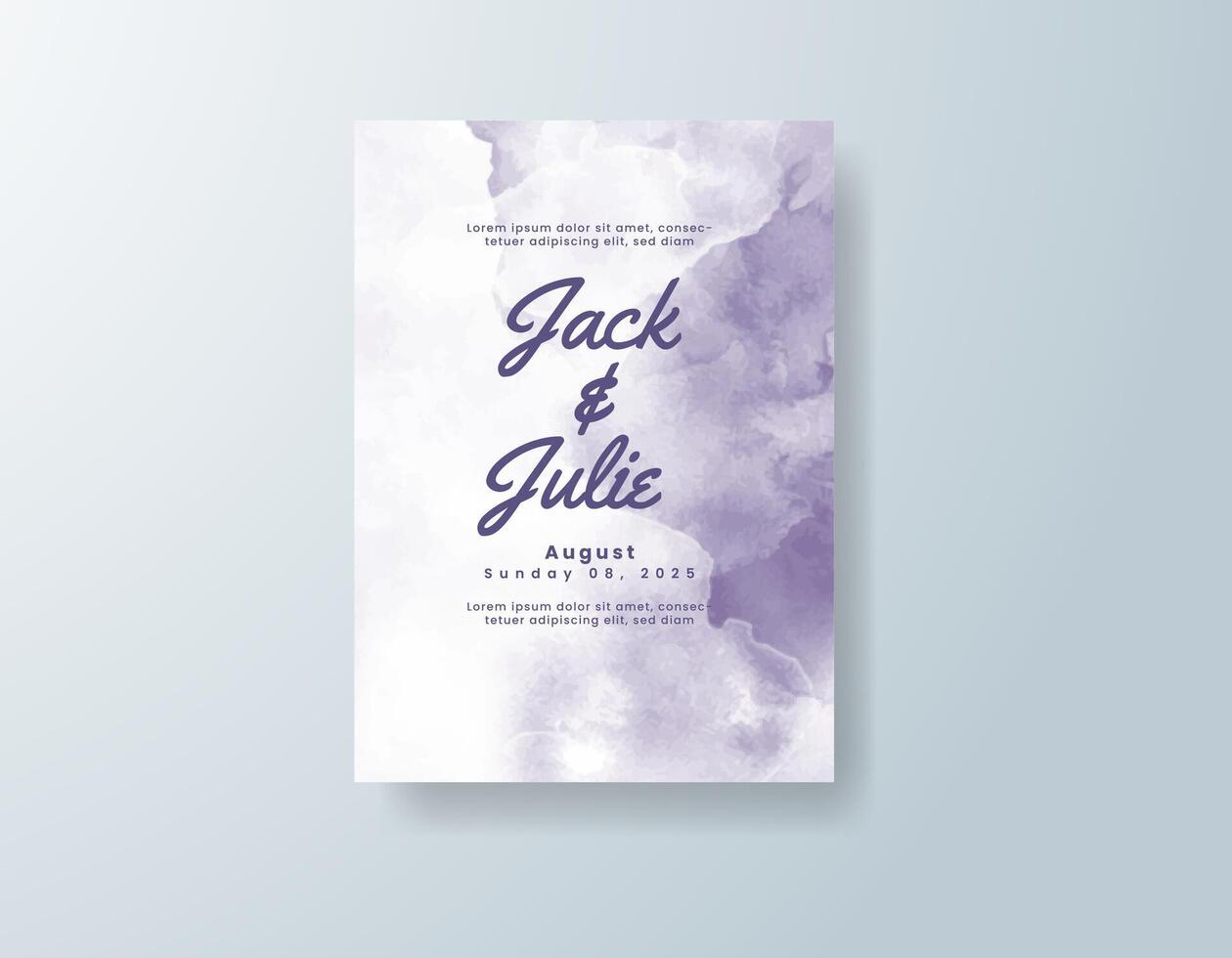 Elegant watercolor announcement in soft pink tones with a garden theme vector