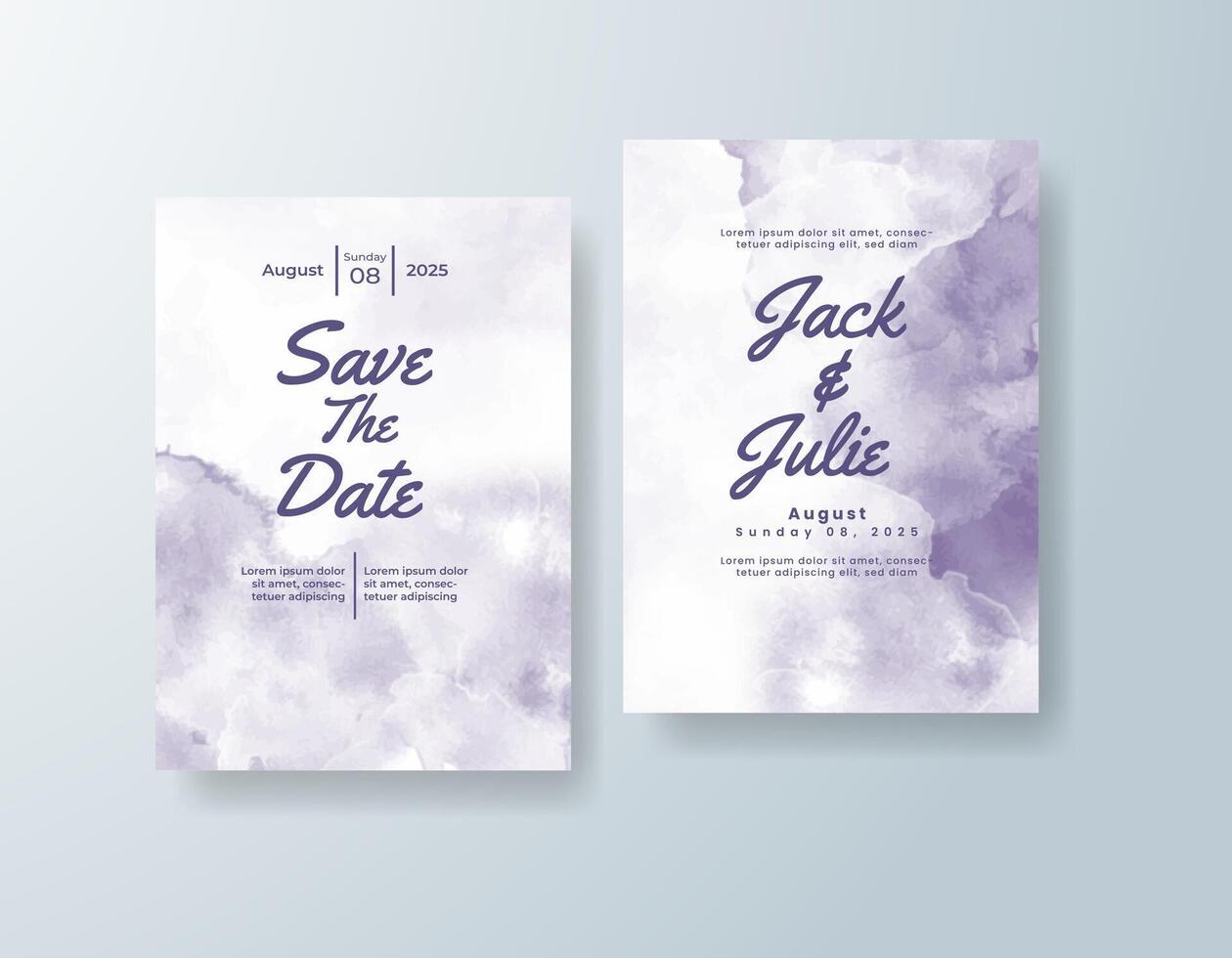 Handcrafted watercolor details card in mint green tones with a modern theme vector