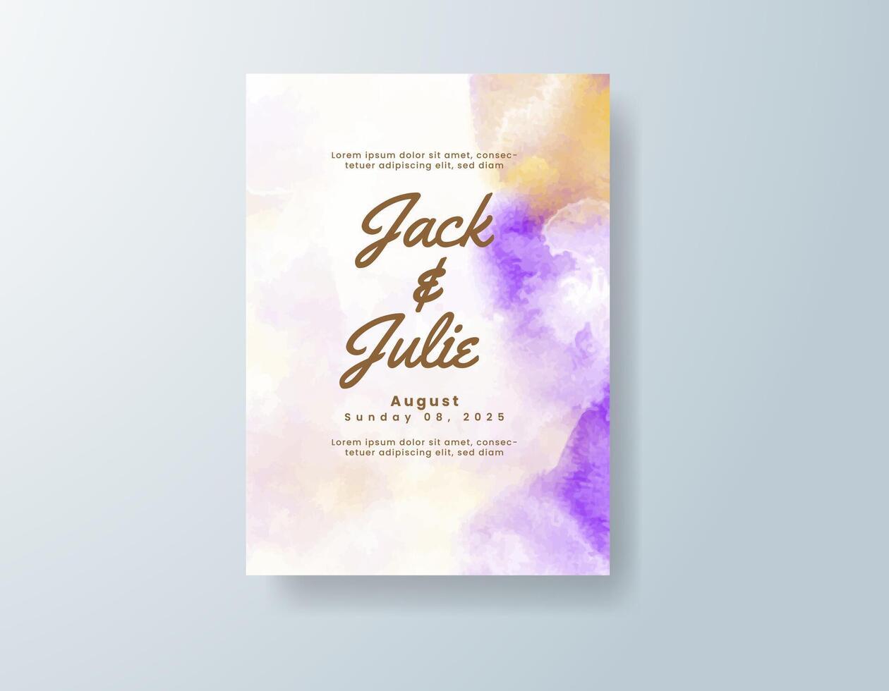 Custom watercolor save-the-date in peach tones with a garden theme vector