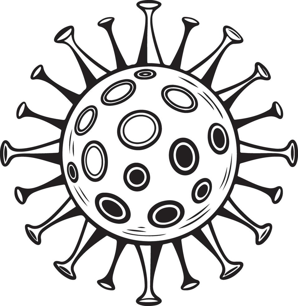Virus silhouette icon design vector