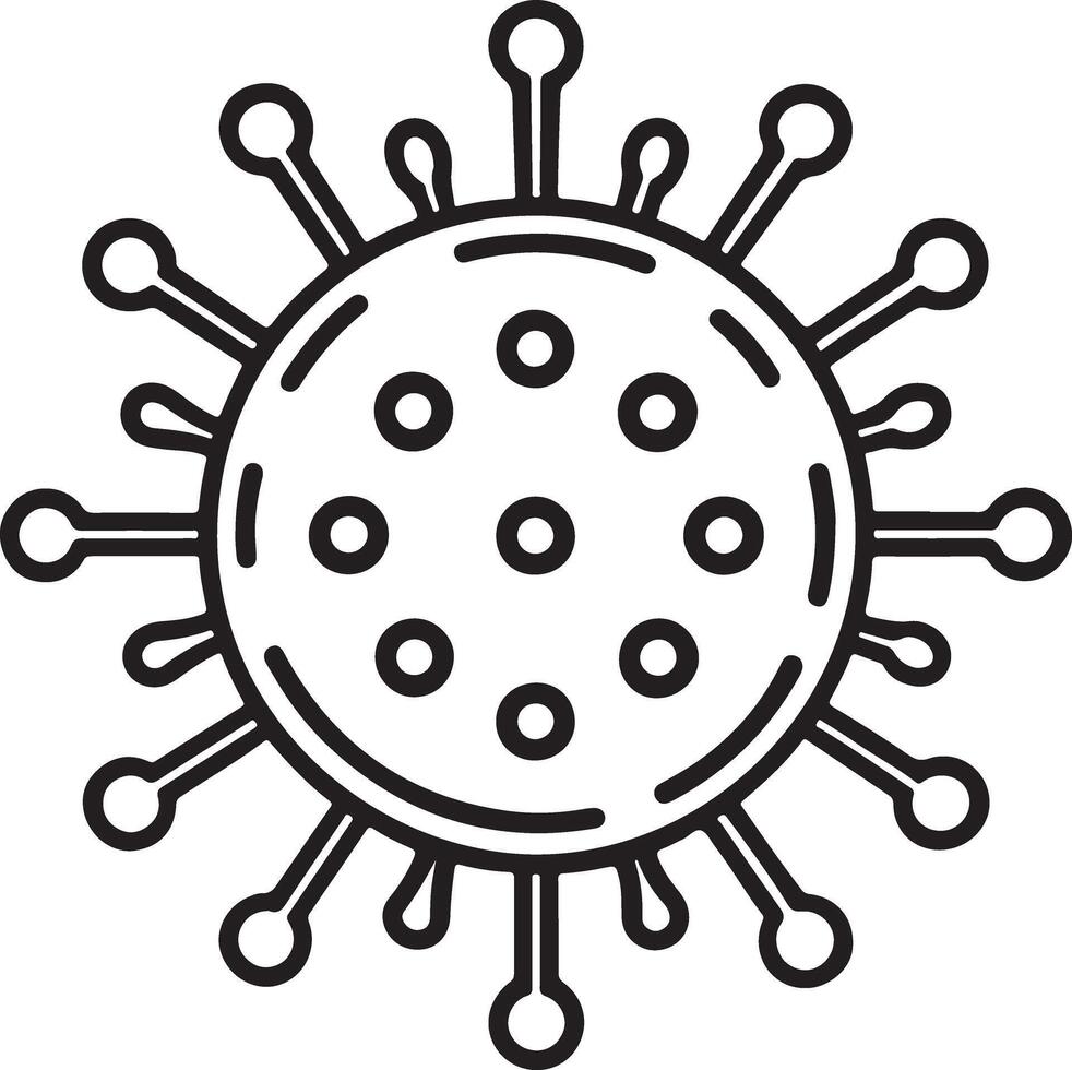 Virus Germ Microbe Silhouette vector