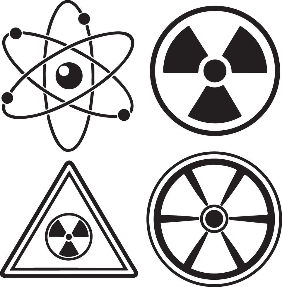 Radioactive Hazard Symbols vector