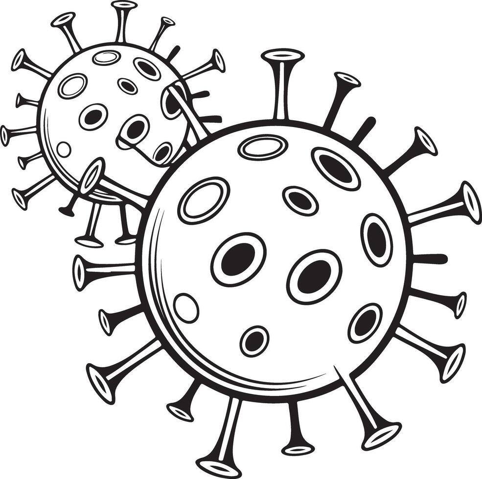 Flat Virus Icon Silhouette Graphic vector