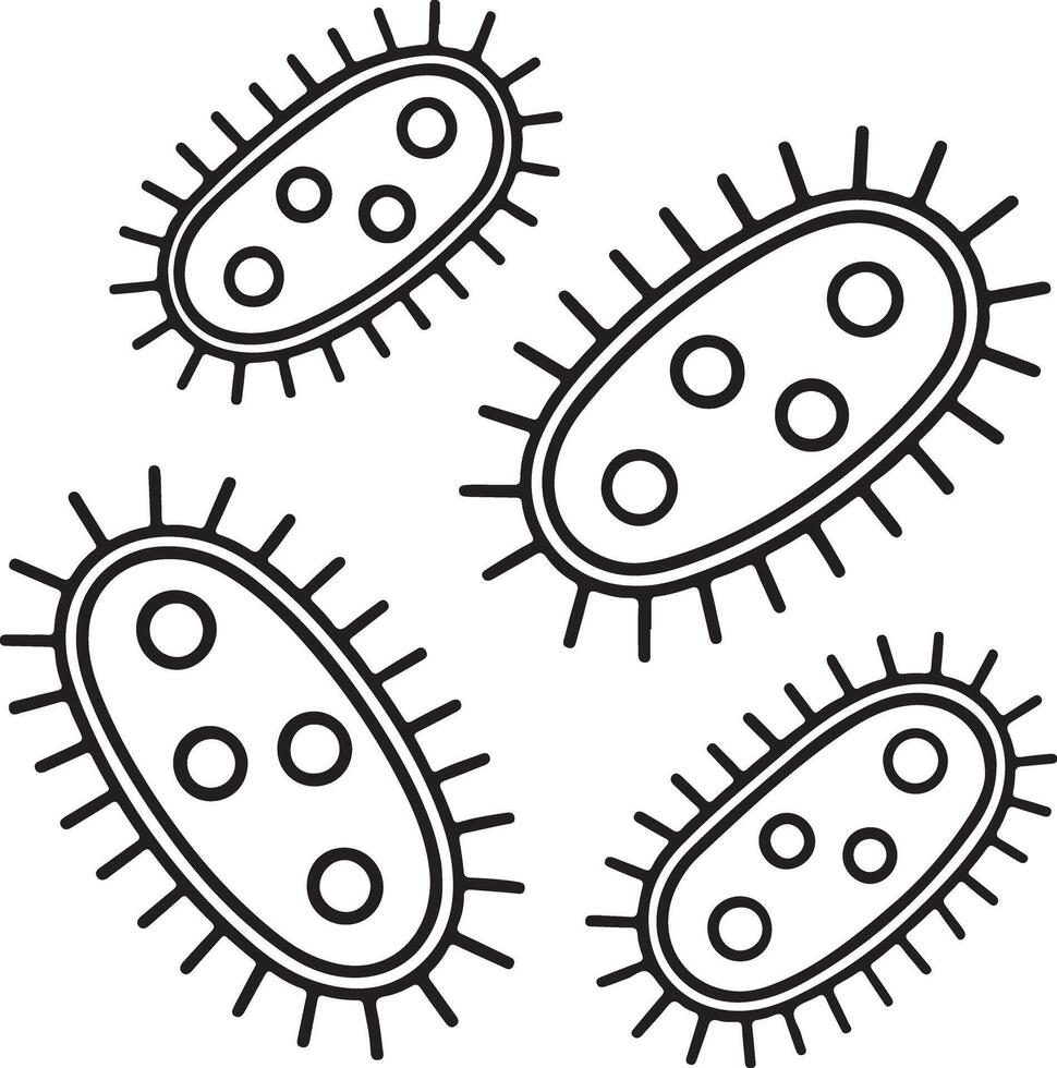 Bacteria Symbol Design vector