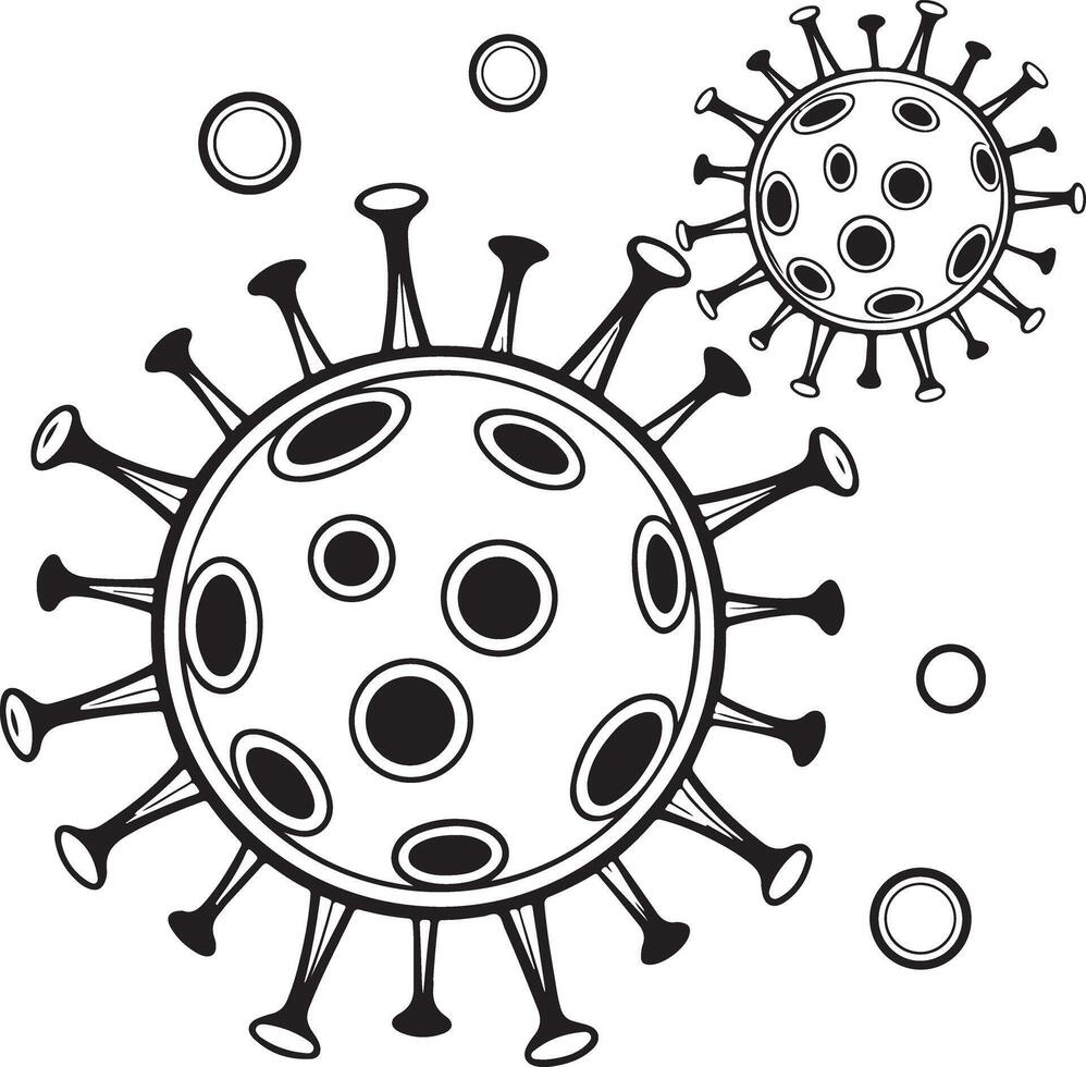 Abstract Virus Silhouette Image vector