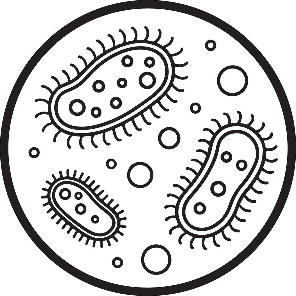 Virus and Germ Icon Silhouettes vector