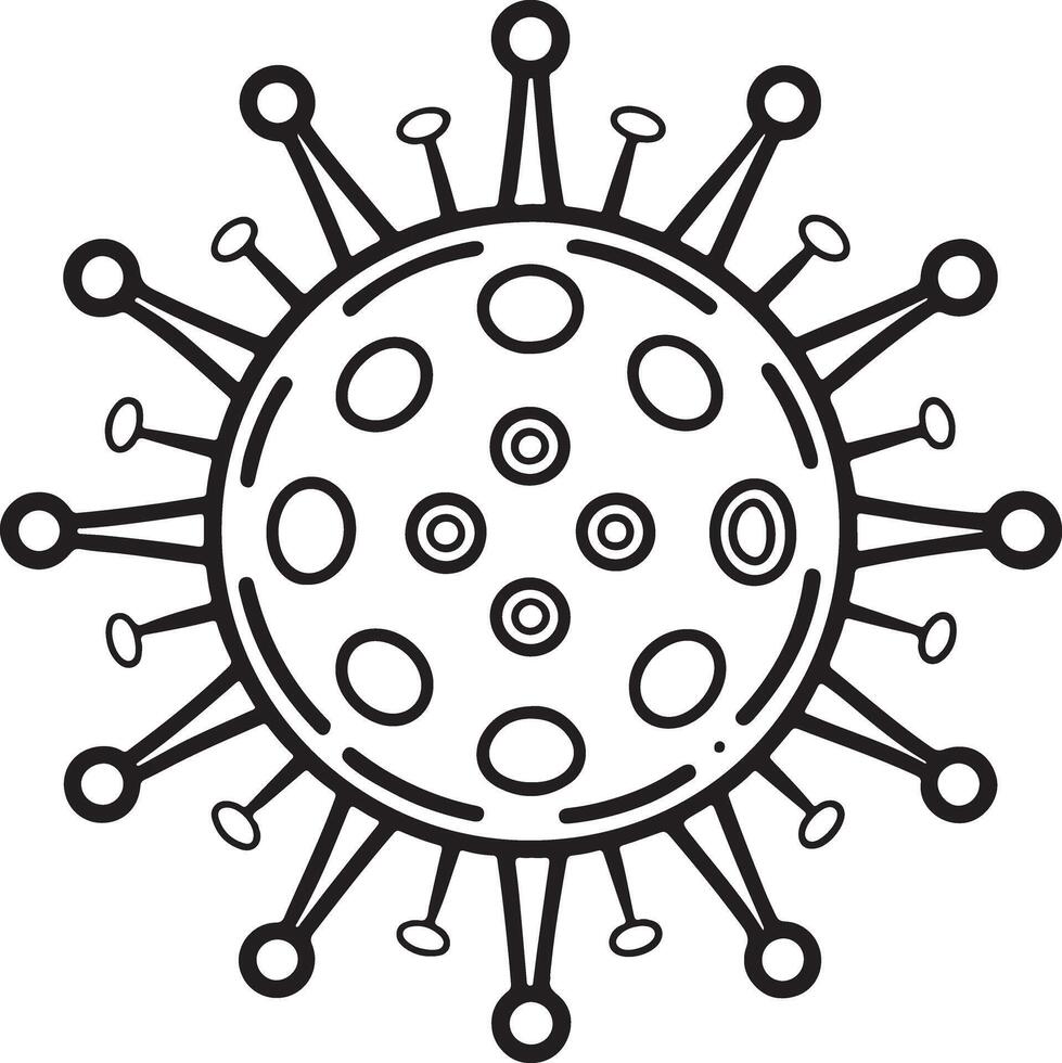 Virus Silhouette Icon Set vector