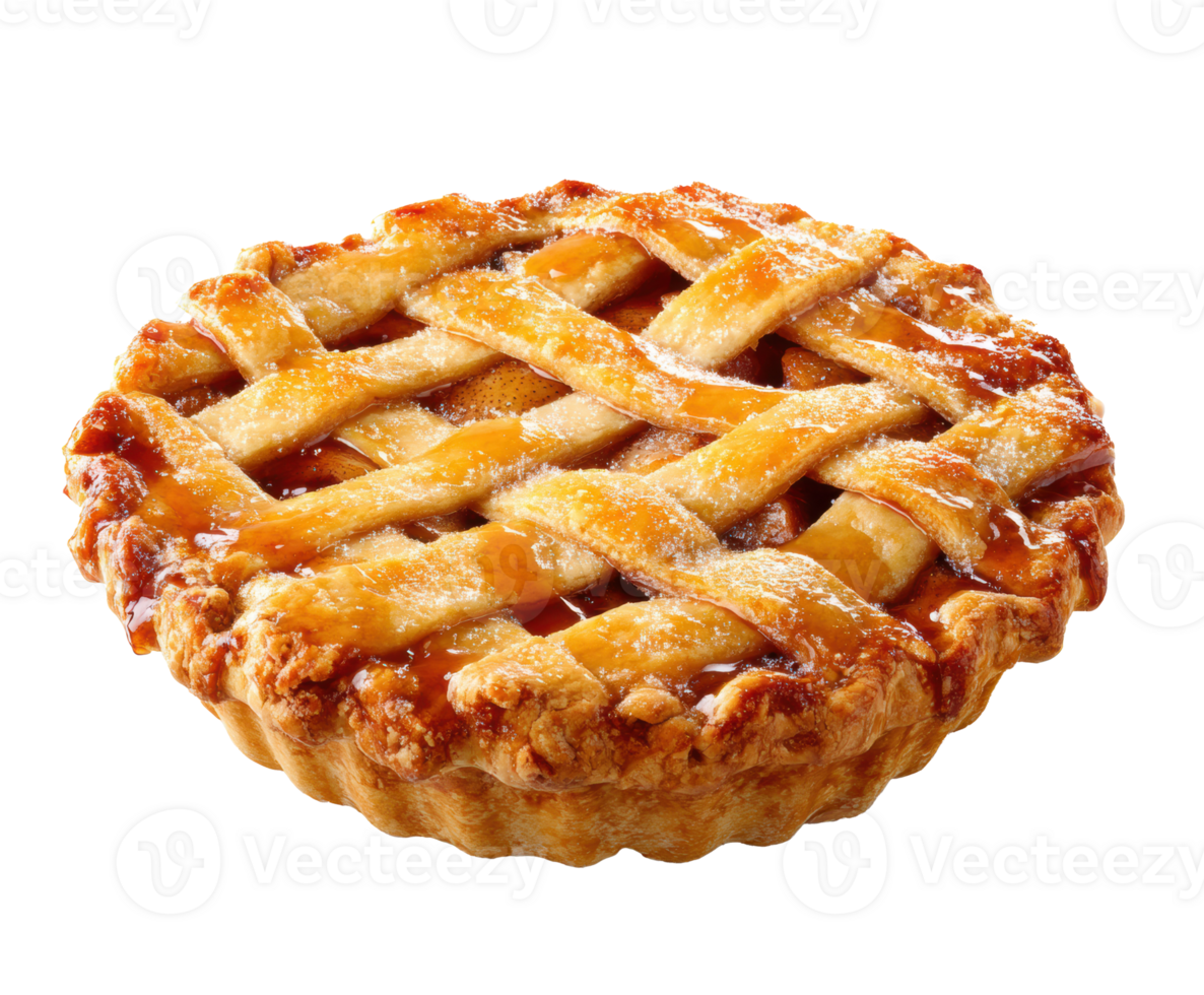 Homemade apple pie with golden crust ready for dessert png