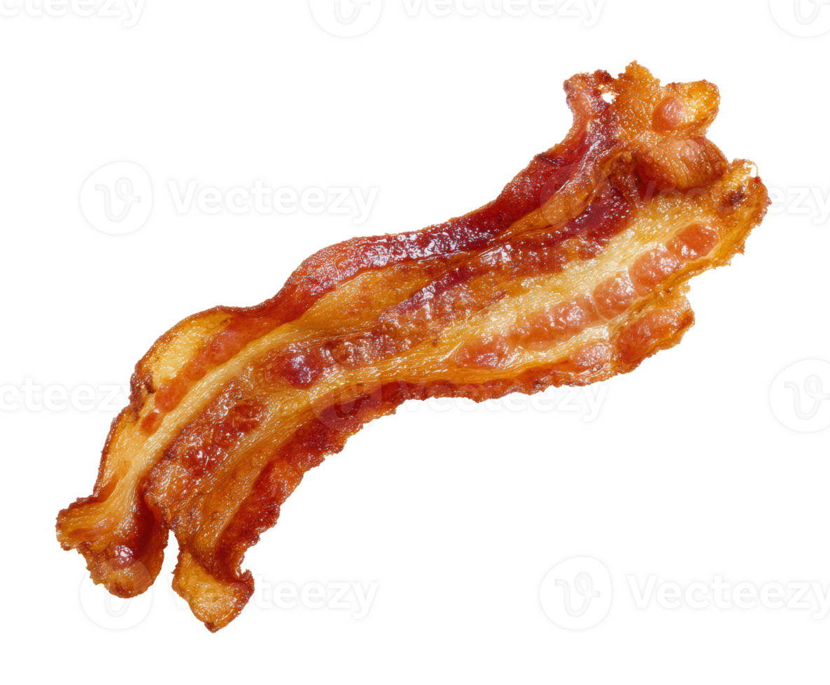 Crispy bacon slice perfect for breakfast or cooking recipes png