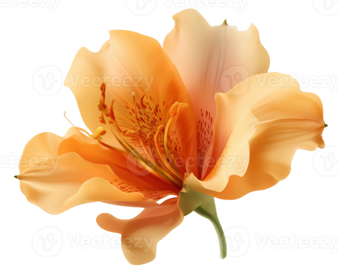 Elegant orange lily flower for garden decor and design png