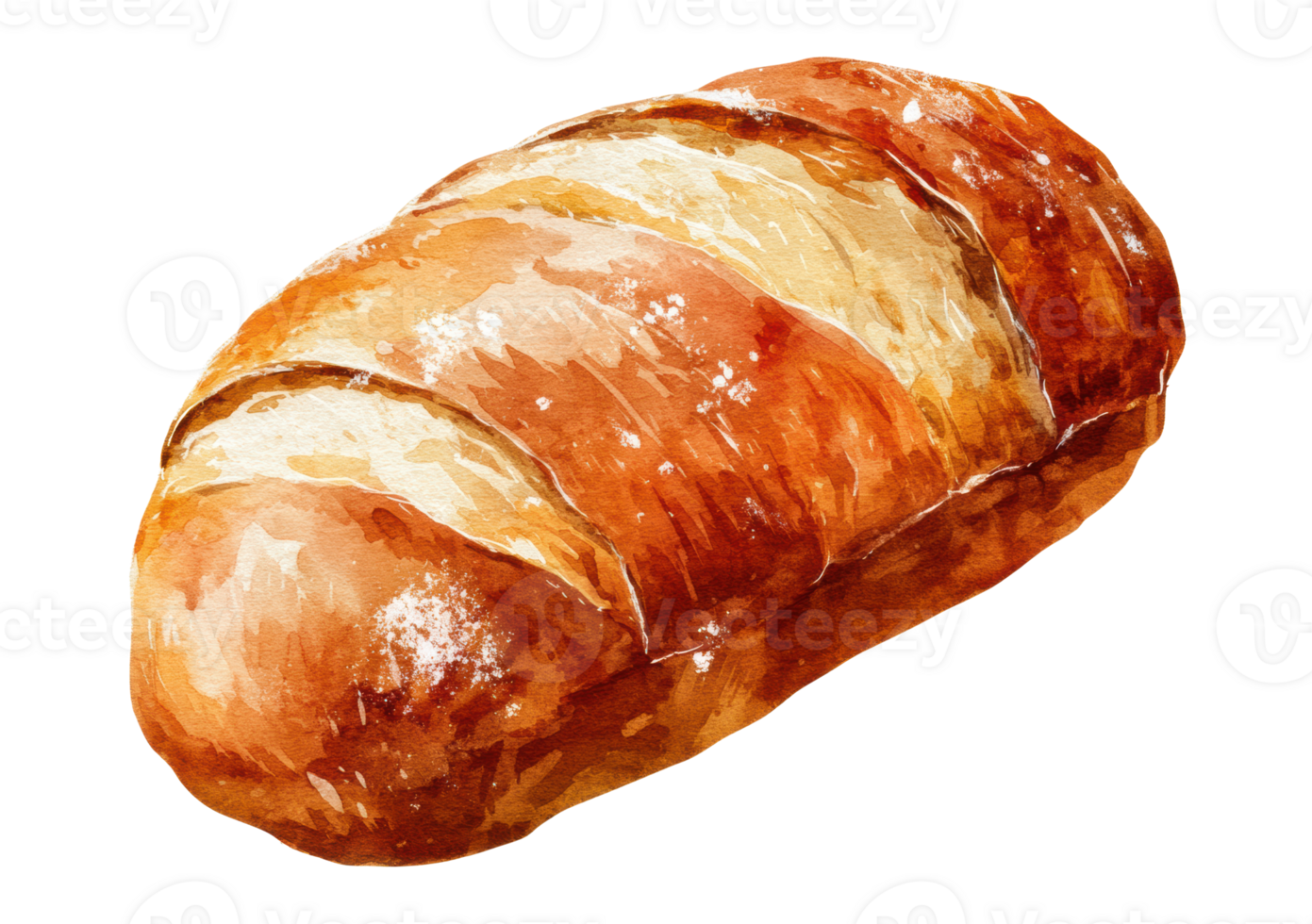 Freshly baked artisan bread with golden crust and soft texture png
