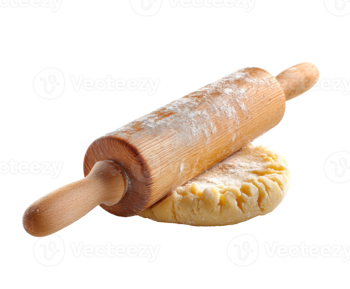 Rolling dough for baking pastries in a cozy kitchen setting png