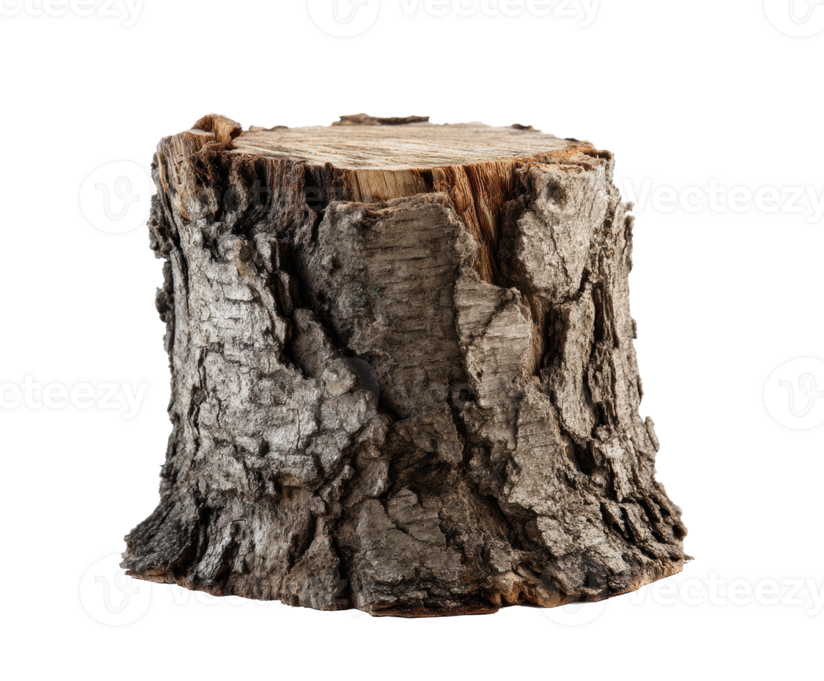 Rustic wooden stump for natural decor and designs png