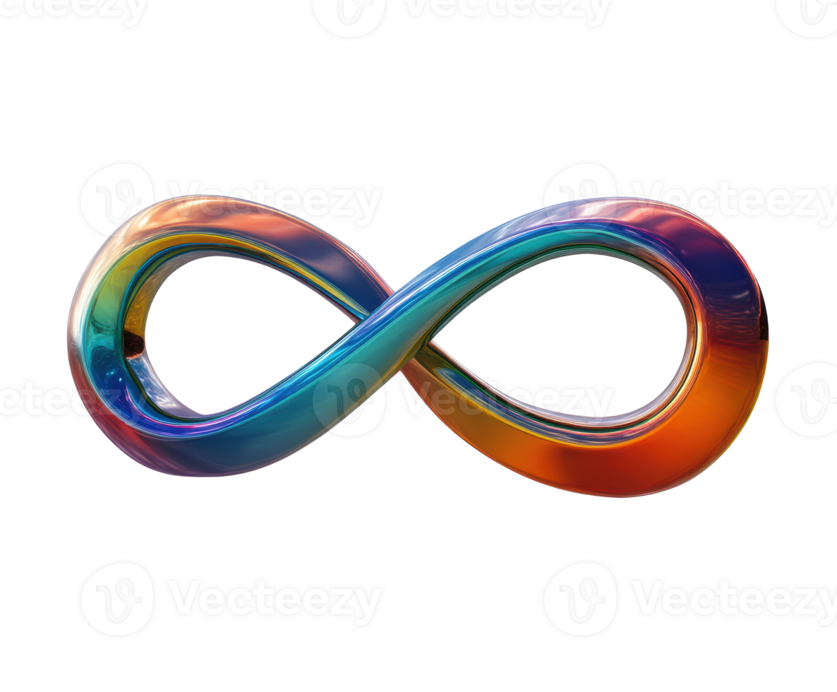 Vibrant infinity symbol symbolizing endless creativity png