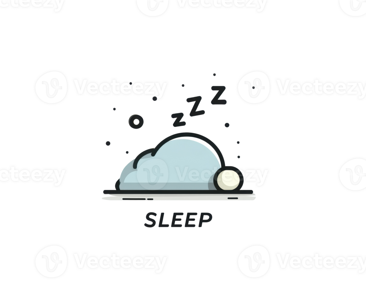 Cozy cloud design for a restful sleep feel png
