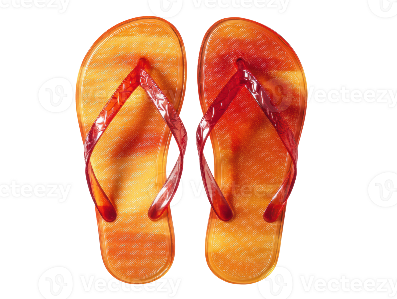 Bright summer flip flops perfect for beach vacation fun png