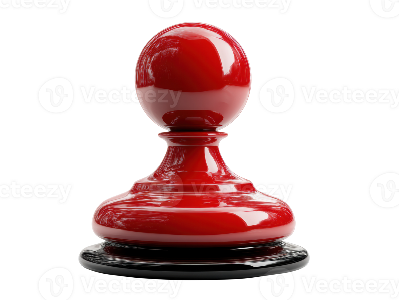 Red pawn chess piece for board game strategy and design use png