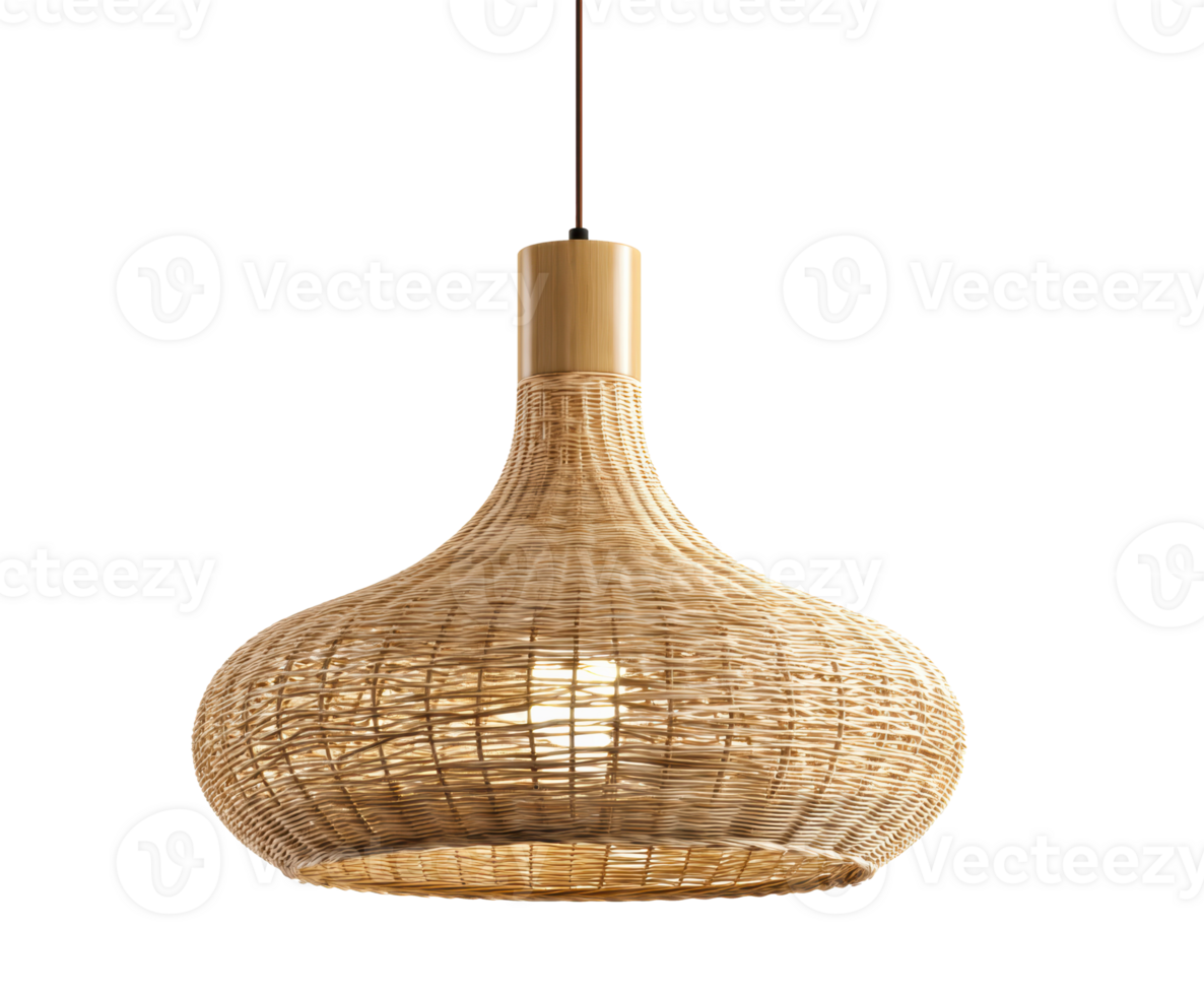 Elegant woven pendant light for stylish home decor enhancement png