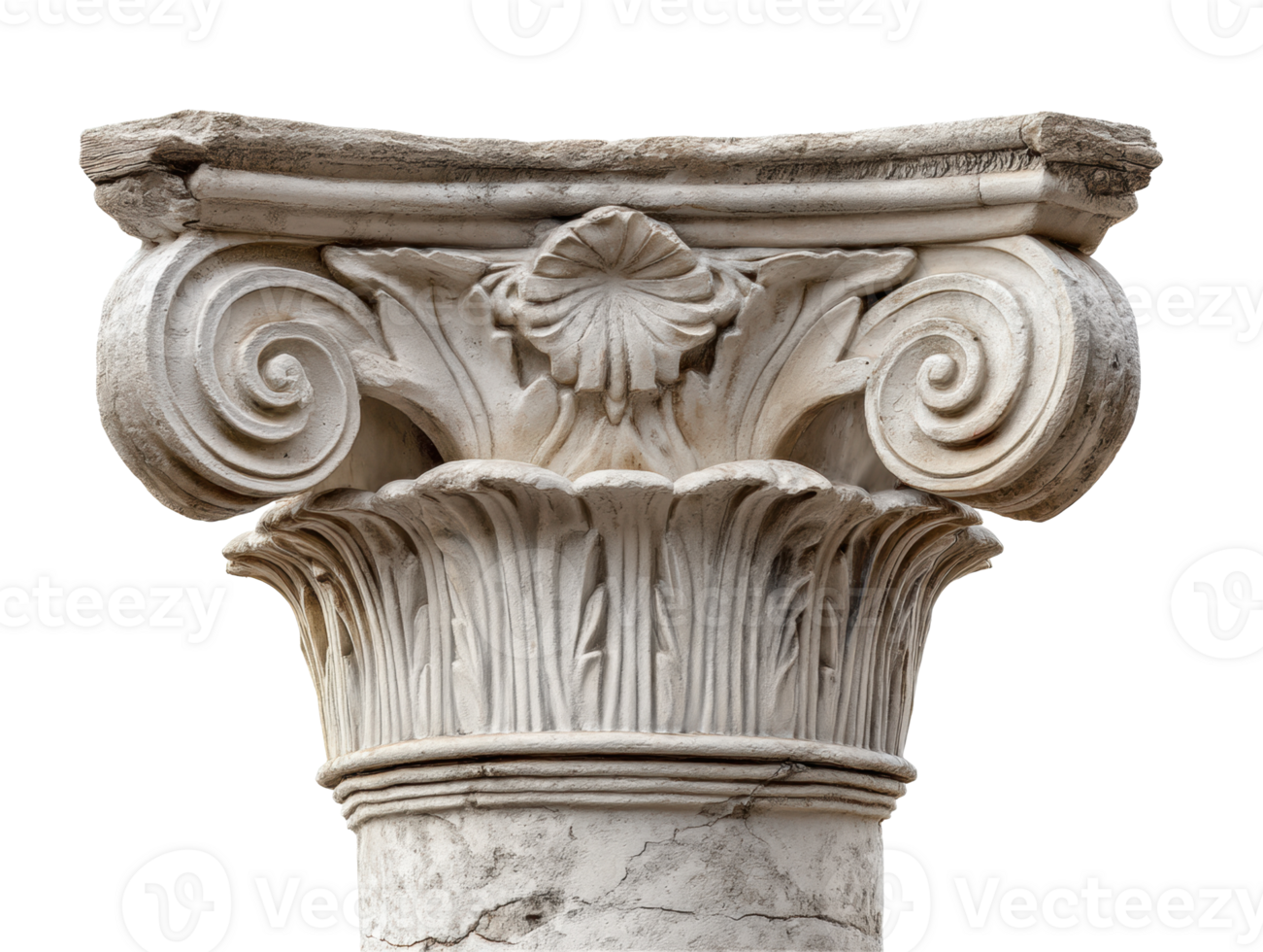 Classic architectural column with intricate design details png