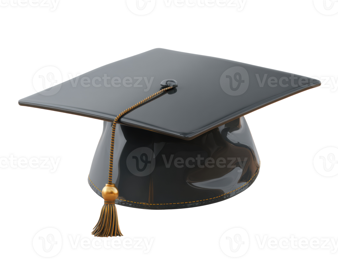 Graduation cap with tassel for celebrating achievement png